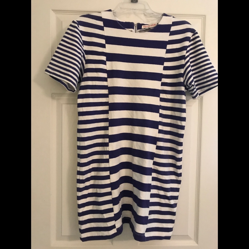 Rebecca Taylor blue and white stripe dress